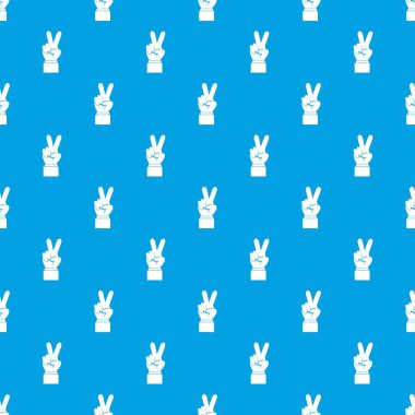 El ile zafer işareti model sorunsuz mavi