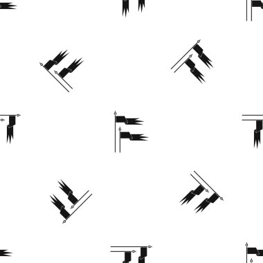 Eski savaş bayrakları sorunsuz siyah desen