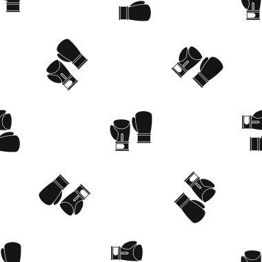 Boks eldivenleri sorunsuz siyah desen