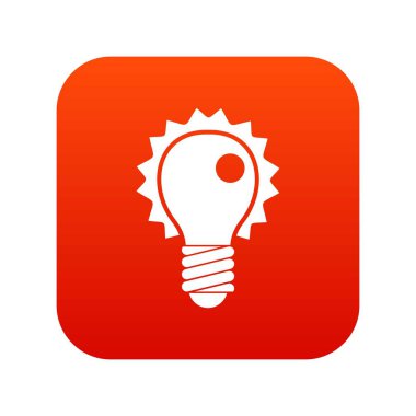 Elektrikli ampul simgesi dijital kırmızı