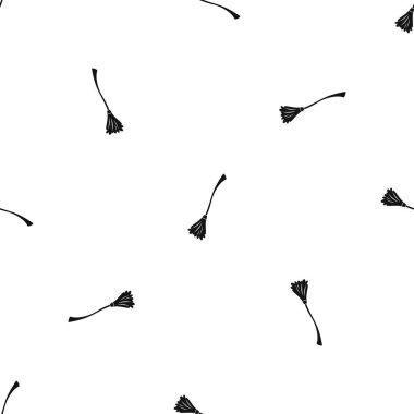 Cadılar süpürge desen sorunsuz siyah