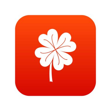 Yonca yaprağı simgesi dijital kırmızı