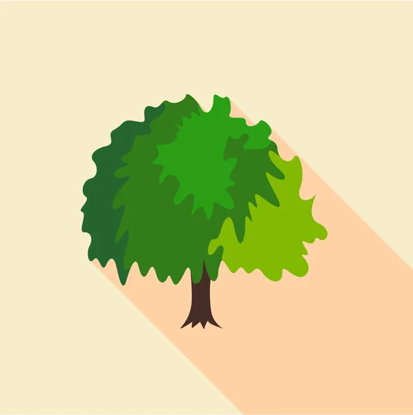 Icono de árbol esponjoso, estilo plano — Vector de stock