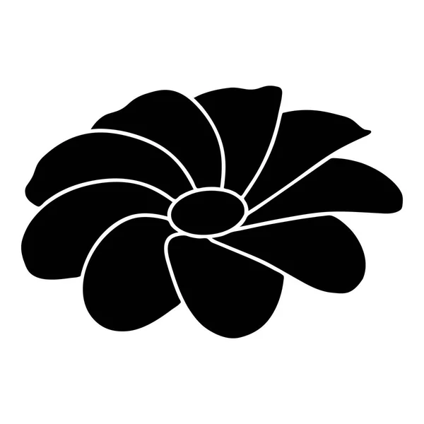 밝은 꽃 아이콘, 단순 블랙 스타일 — 스톡 벡터