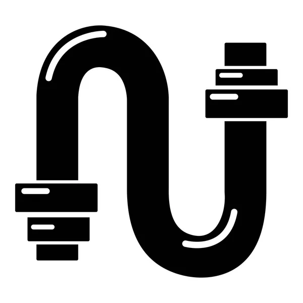 Значок сифона, простой черный стиль — стоковый вектор