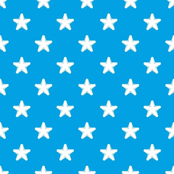 Modèle d'étoile bleu sans couture — Image vectorielle