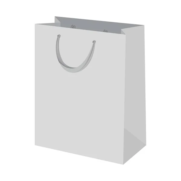 Einkaufstaschen-Attrappe, realistischer Stil — Stockvektor