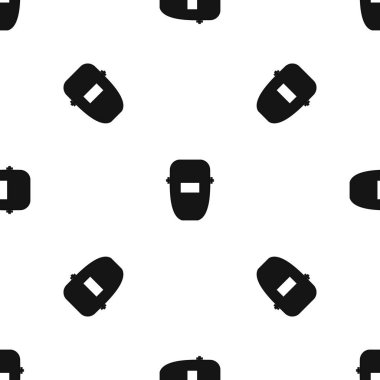 Kaynak maskesi desen sorunsuz siyah