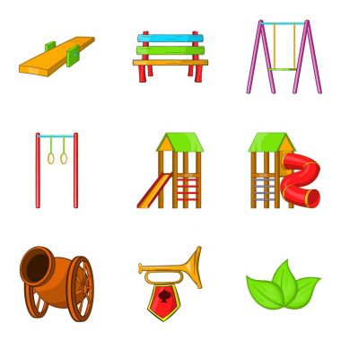 Stil alanı Icons set, çizgi film