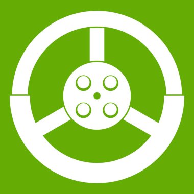 Direksiyon simidi simgesi yeşil