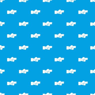 Kesintisiz mavi el gösteren iki parmak desen