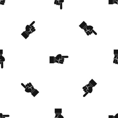 İşaret eden el jest desen sorunsuz siyah