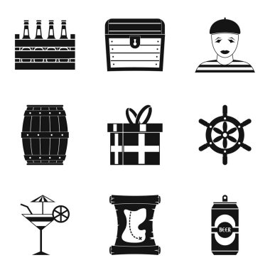 Salon Icons set, basit tarzı