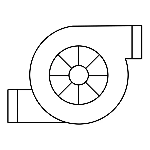 Icona dell'automobile del filtro dell'aria, stile del profilo — Vettoriale Stock