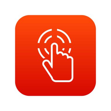 Tıklatın simgesi dijital kırmızı