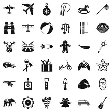 Oyuncak simgeler kümesi, basit tarzı oyun