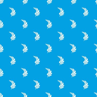 Kanat deseni kesintisiz mavi