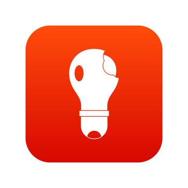 Kırık ampul simgesi dijital kırmızı