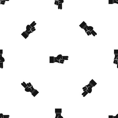 El gösteren iki parmak sorunsuz siyah desen