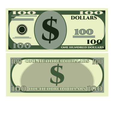 Doları greenbacks simgesi, gerçekçi