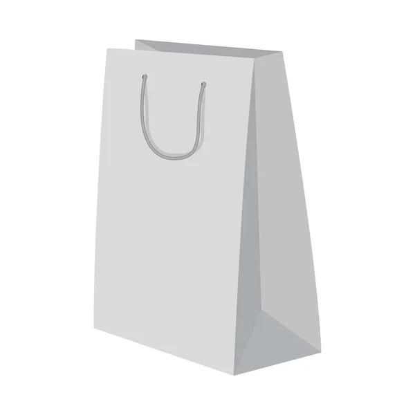 High paper bag mockup, realistic style — Stock Vector