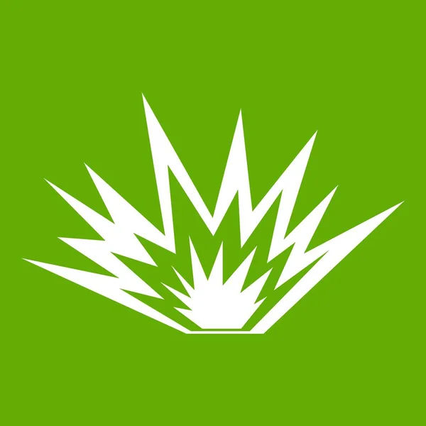 Kernexplosie pictogram groen — Stockvector