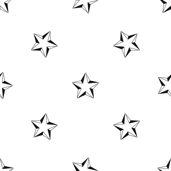 Зоряний візерунок безшовний чорний — стоковий вектор