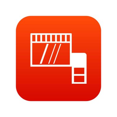 Bellek kartı simgesi dijital kırmızı