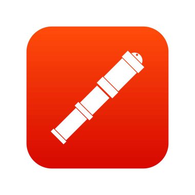 Antika teleskop simgesi dijital kırmızı