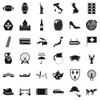 Heykel Icons set, basit tarzı