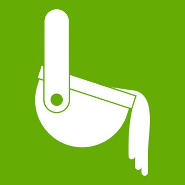 Erimiş metal Kepçe simgesinden yeşil döktü