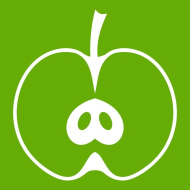 Yarım elma simgesi yeşil