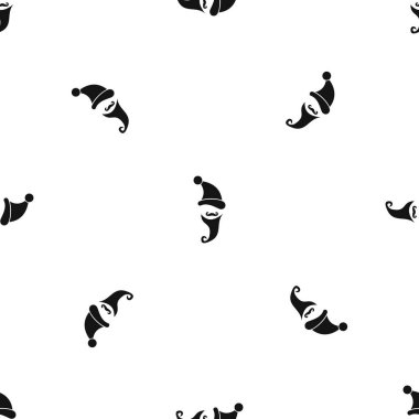 Noel Baba şapkası, bıyık ve sakal, basit tarzı