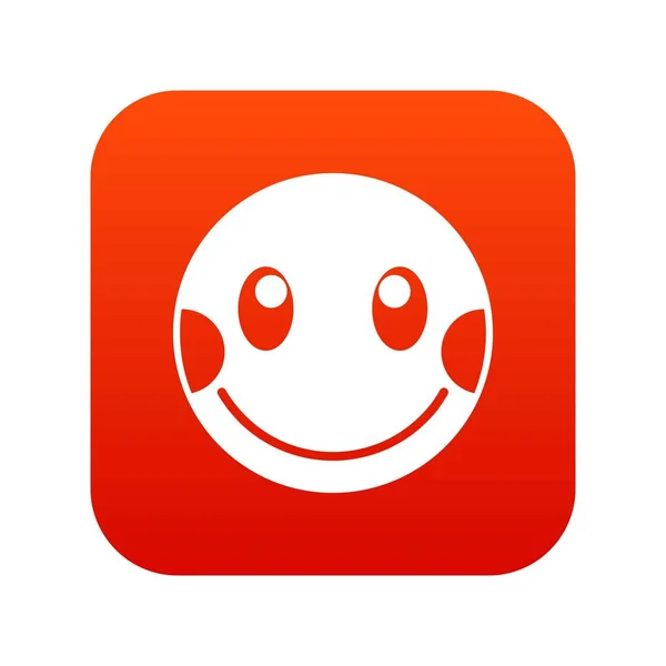 Generad smiley digital röd — Stock vektor