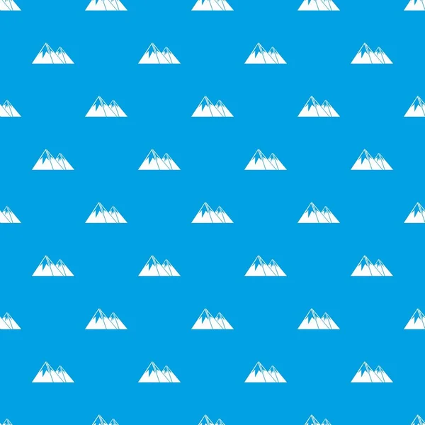 Montañas con patrón de nieve azul sin costuras — Archivo Imágenes Vectoriales