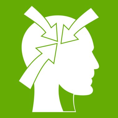 Okları simge yeşil ile baş