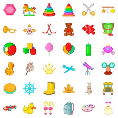 Piramit Icons set, karikatür tarzı