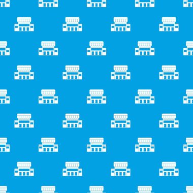 Süpermarket bina desen kesintisiz mavi