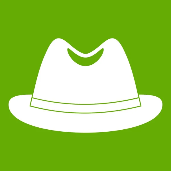 男人的帽子图标绿色 — 图库矢量图片