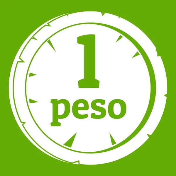 Peso icon green — Stock Vector