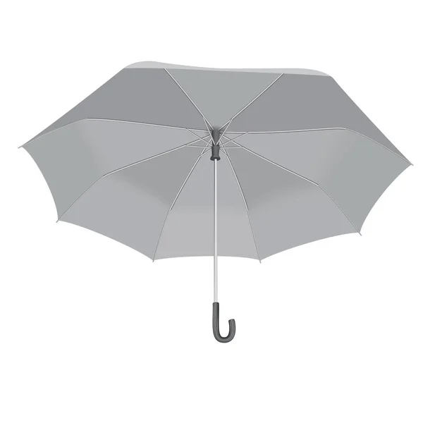 Open classic umbrella mockup, realistic style — Stock Vector