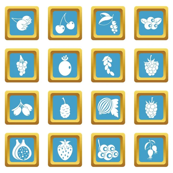 Çilek simgeler gök mavisi