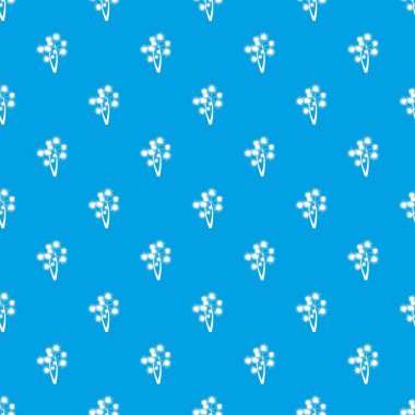 Dikenli palmiye desen kesintisiz mavi