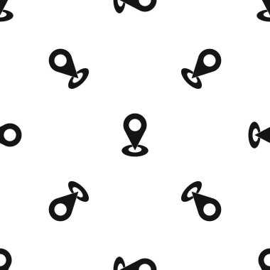 Harita işaretçi desen sorunsuz siyah