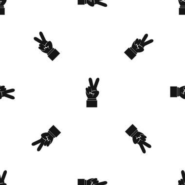 El ile zafer işareti model sorunsuz siyah