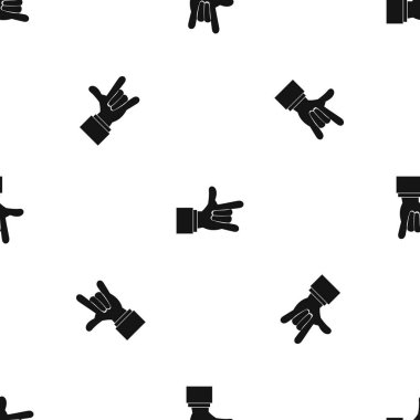 I Love You işaret sorunsuz siyah desen