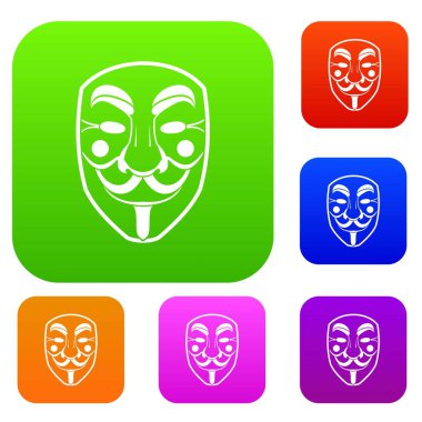 Kan davası maske renk koleksiyonu ayarla