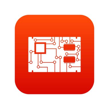 Elektronik pano simge dijital kırmızı