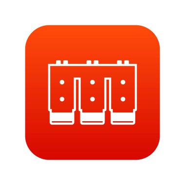 Elektronik devre kartı simgesi dijital kırmızı