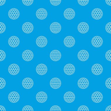 Siyah ve beyaz golf topu desen kesintisiz mavi